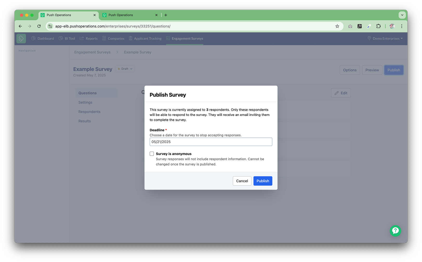 Final Result of Survey Builder Project